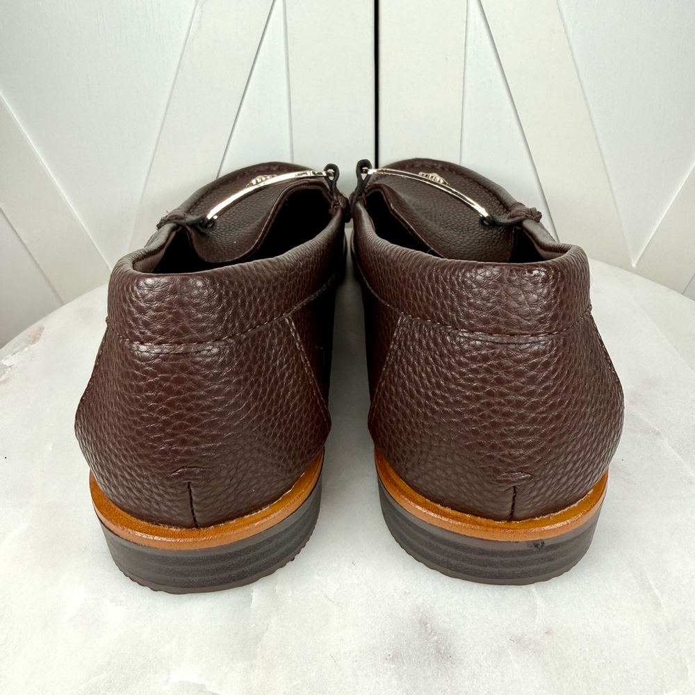 Anne Klein iFlex Naddie Flat Loafer Brown Leather  Preppy Women's Size 7.5 - Picture 8 of 10